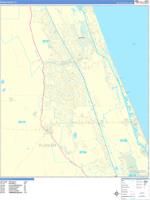Palm Coast Wall Map Zip Code